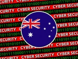 Cyber Security Title with Australia flag.