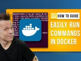 Video Tutorial Thumbnail: How to Easily Run Commands Inside a Running Docker Container.