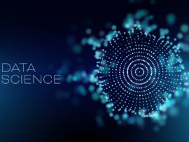 Data science abstract vector background.