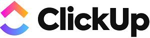 ClickUp logo.